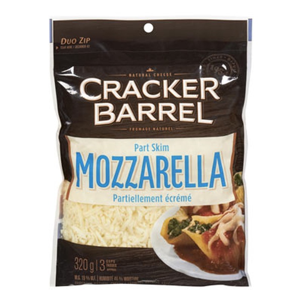Cracker Barrel PartSkim Mozzarella Shredded Cheese Food Library