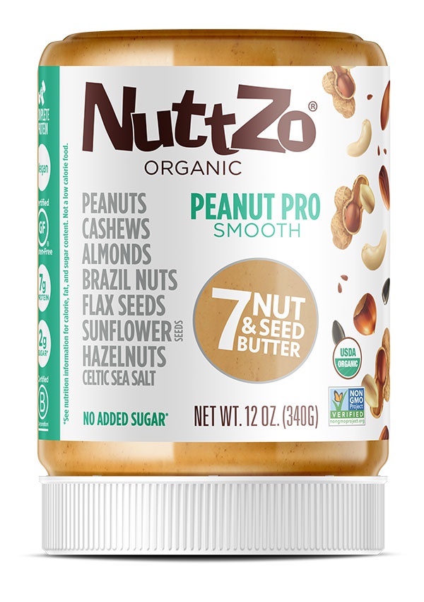NuttZo Organic 7 Nut & Seed Butter Peanut Pro Smooth Food Library