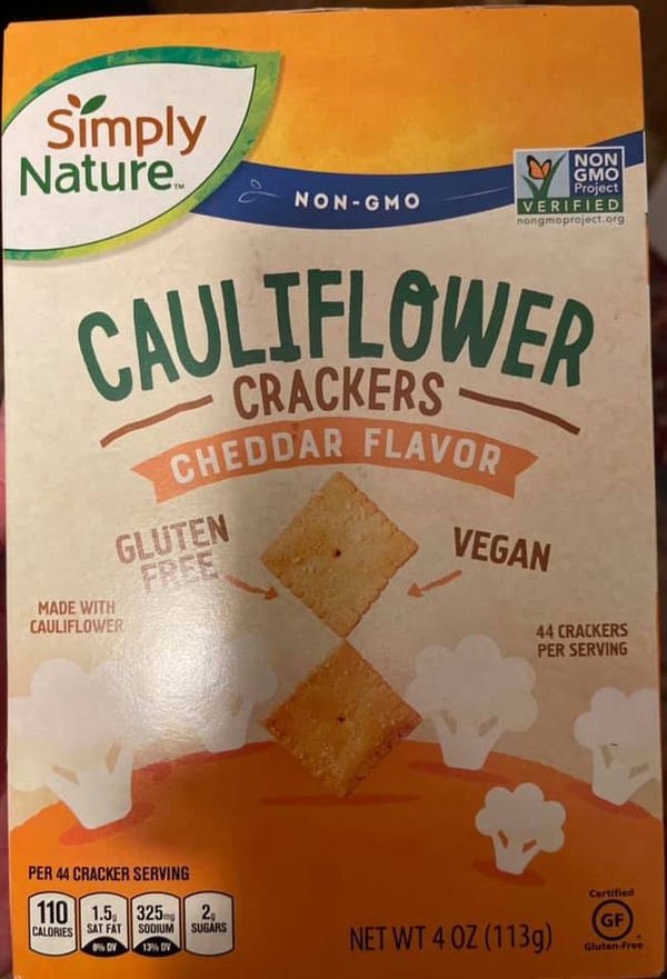 Simply Nature Cauliflower Crackers (any flavor) Food Library Shibboleth