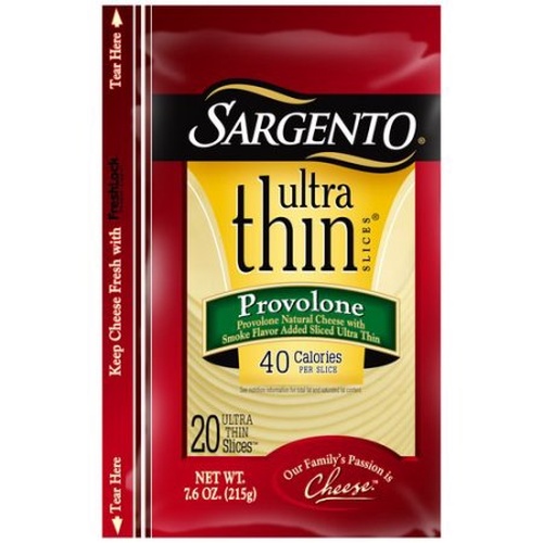 Sargento Ultra Thin 40 Calorie Provolone Cheese Slices Food Library