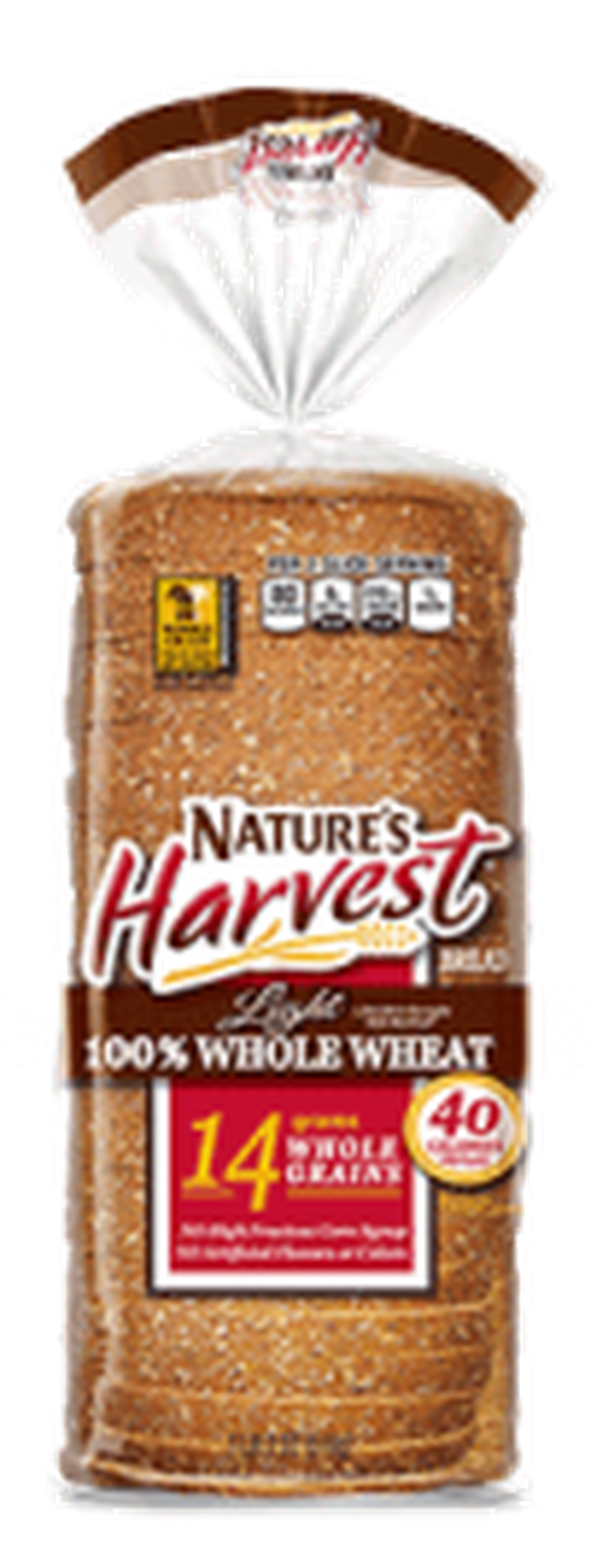 Nature's Harvest 40 Calorie Light 100 Whole Wheat Bread Food Library Shibboleth!