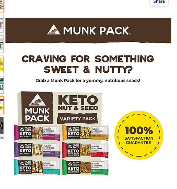Munk Pack Keto Nut & Seed bar (all flavors) Food Library Shibboleth!