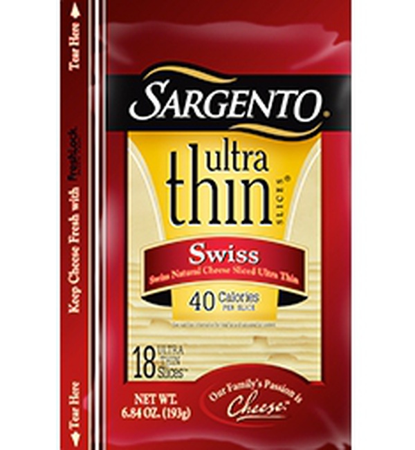 Sargento Ultra Thin 40 Calorie Swiss Cheese Slices Food Library