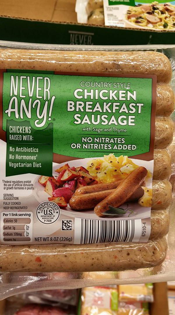 Never Any! Country Style Chicken Breakfast Sausage Food Library