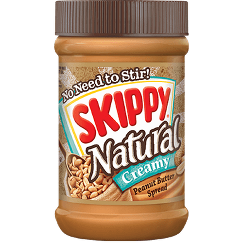 Skippy Natural Peanut Butter Spread (creamy, crunchy, or with honey) Food Library Shibboleth