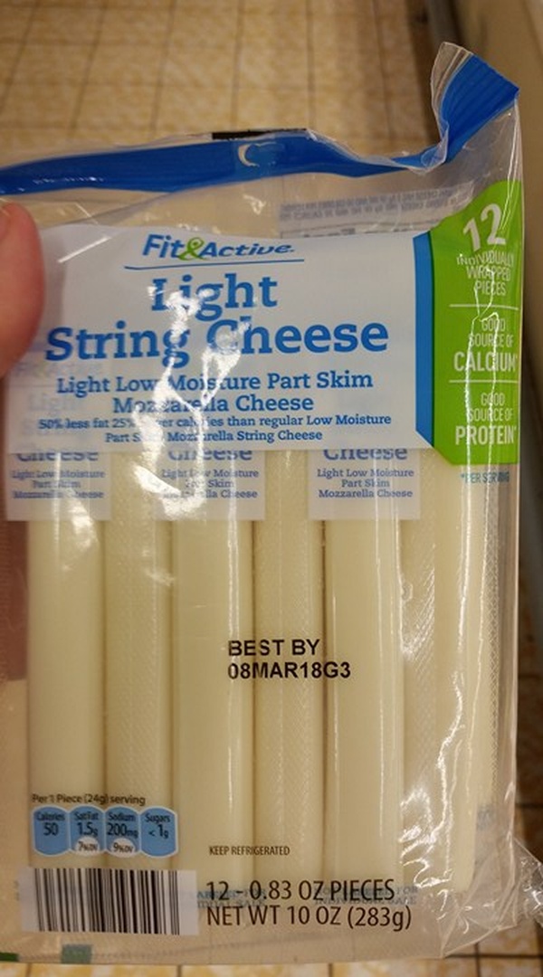 Fit & Active Light String Cheese Food Library Shibboleth
