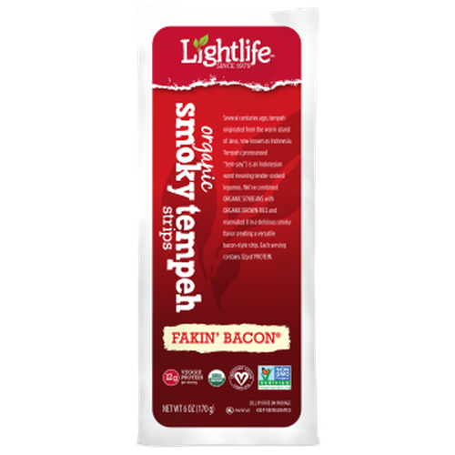 Lightlife Organic Fakin' Bacon Tempeh Strips Food Library Shibboleth!