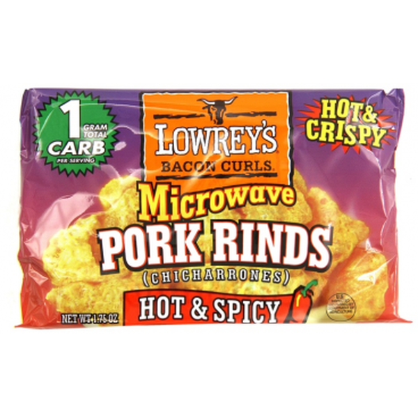 Lowrey's Bacon Curls Microwave Pork Rinds (any flavor) Food Library