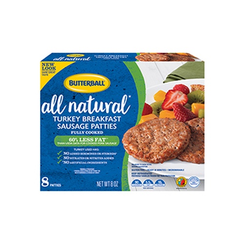 Butterball All Natural Turkey Breakfast Sausage Patties Food Library