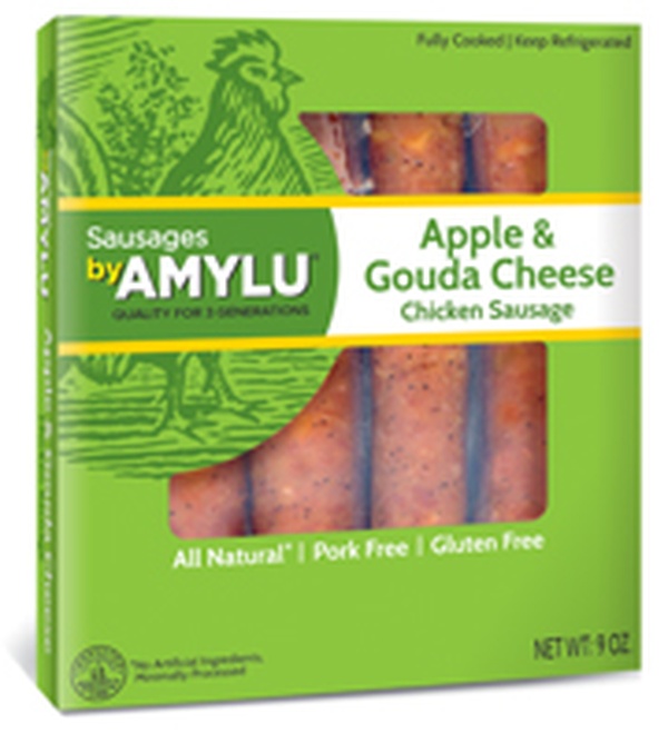 Sausages by Amylu Apple & Gouda Cheese Chicken Sausages - Food Library
