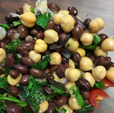 Black Bean Chickpea Salad