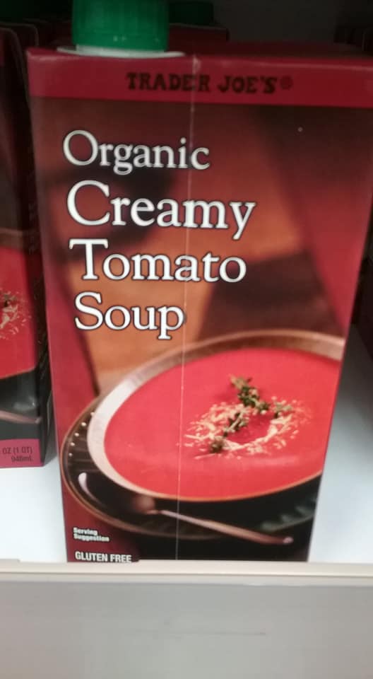 Trader Joe's Organic Creamy Tomato Soup Food Library Shibboleth