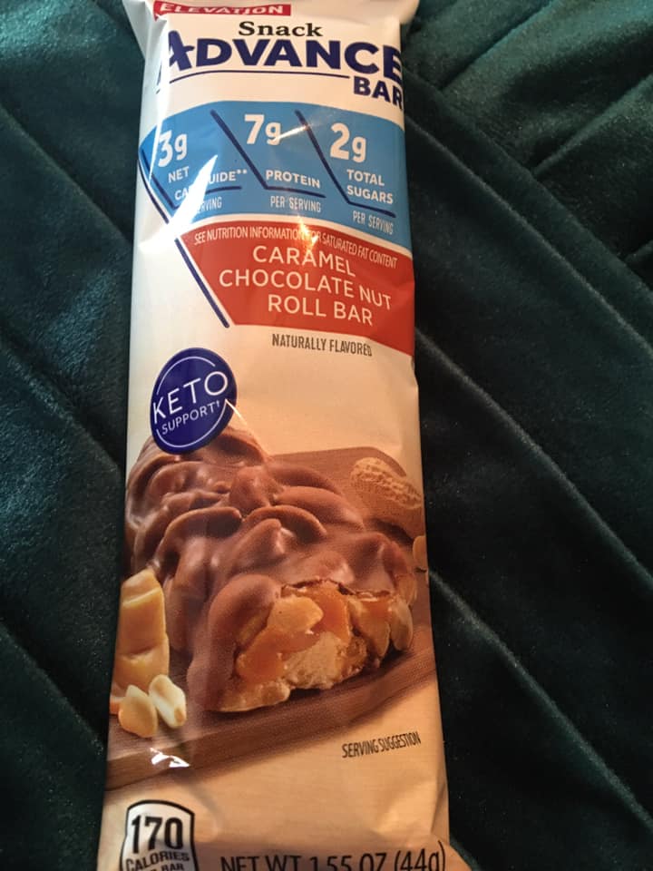 Elevation Snack Advance Bar Caramel Chocolate Nut Roll Bar Food