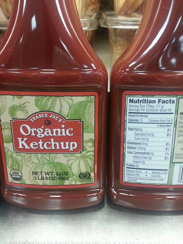 Trader Joe's Organic Ketchup Food Library Shibboleth